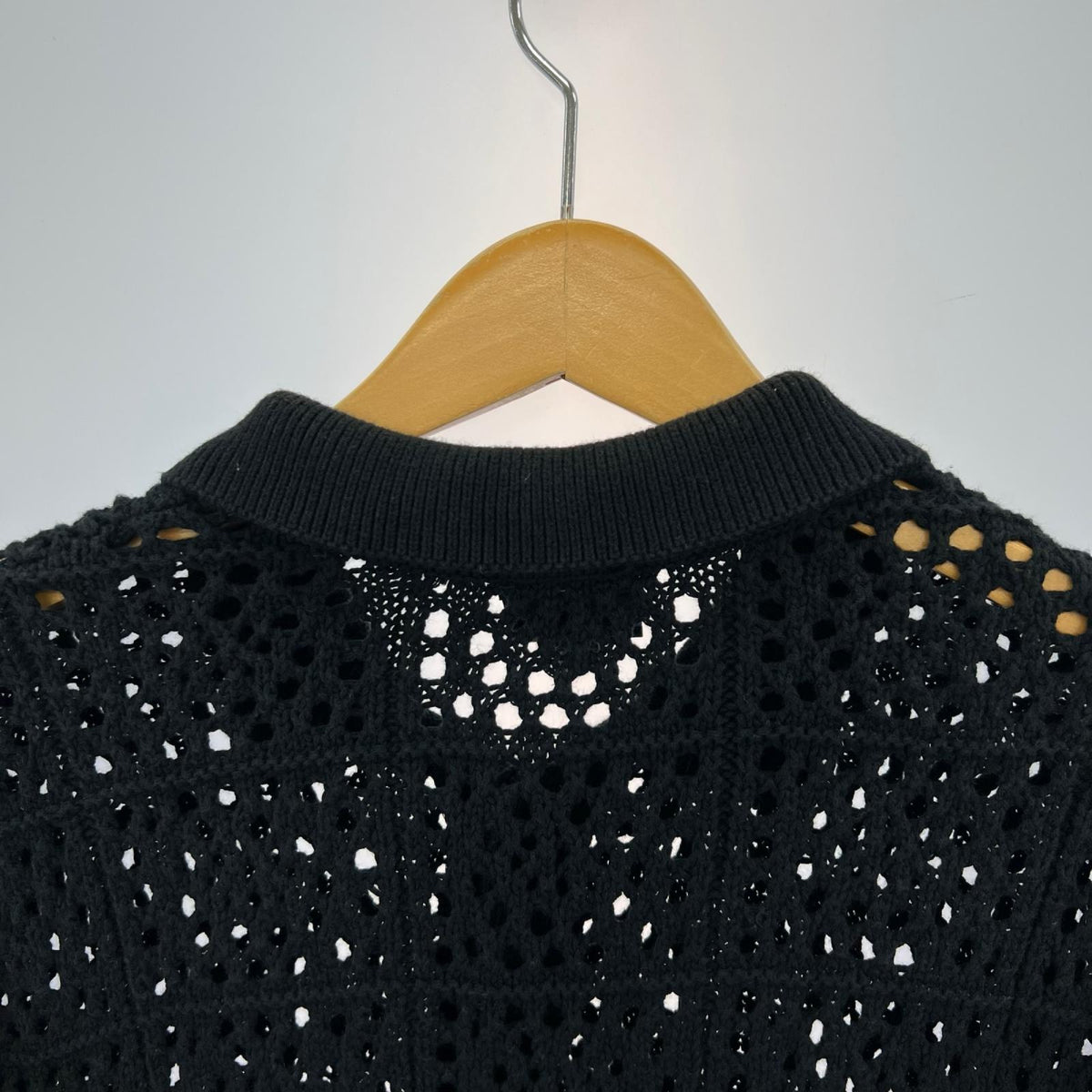 半袖シャツ STUSSY 22SS Crochet Shirt ｸﾛｼｪｼｬﾂ S 黒 S ブラック