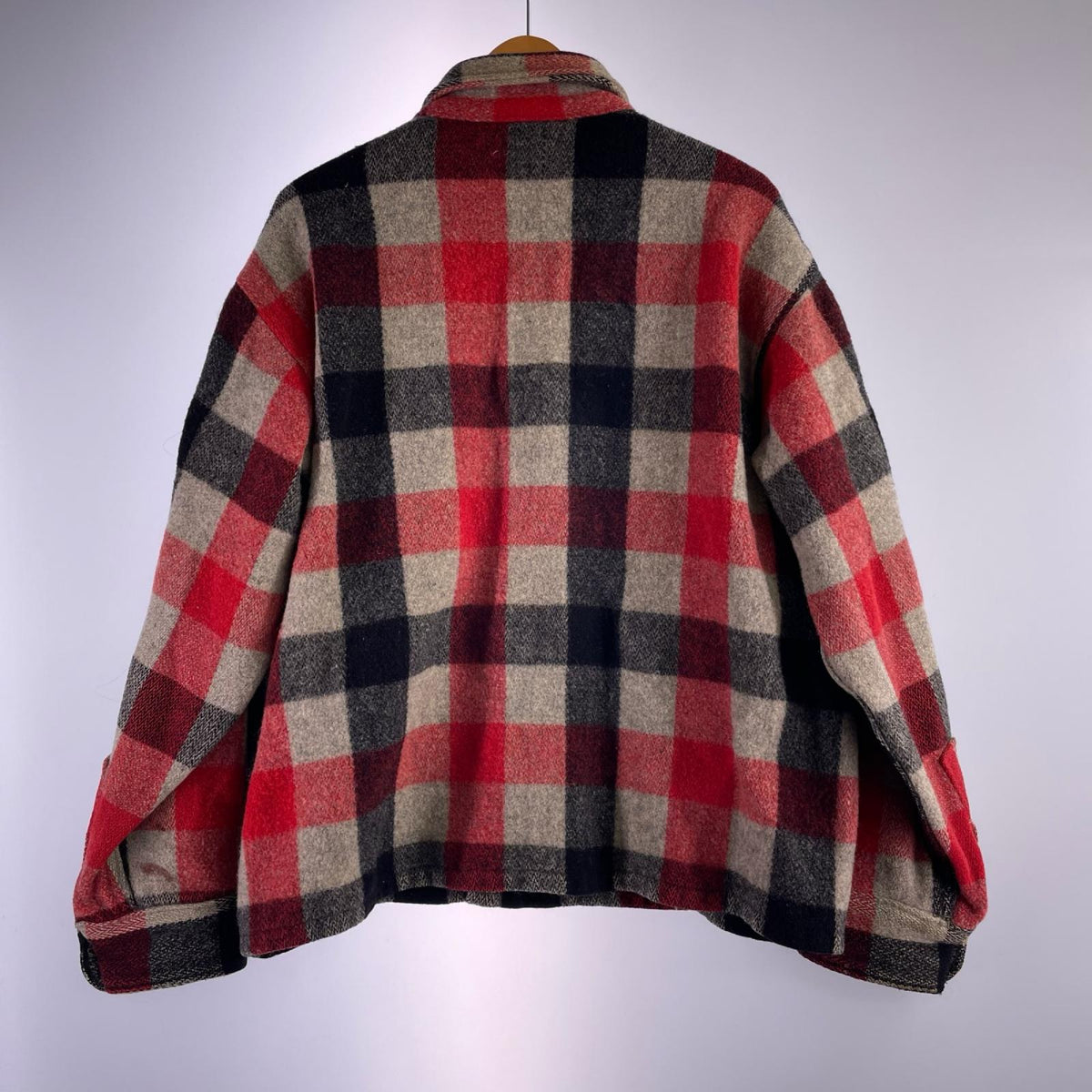 長袖シャツ 50s ｳｰﾙ ﾊﾞｯﾌｧﾛｰﾁｪｯｸ