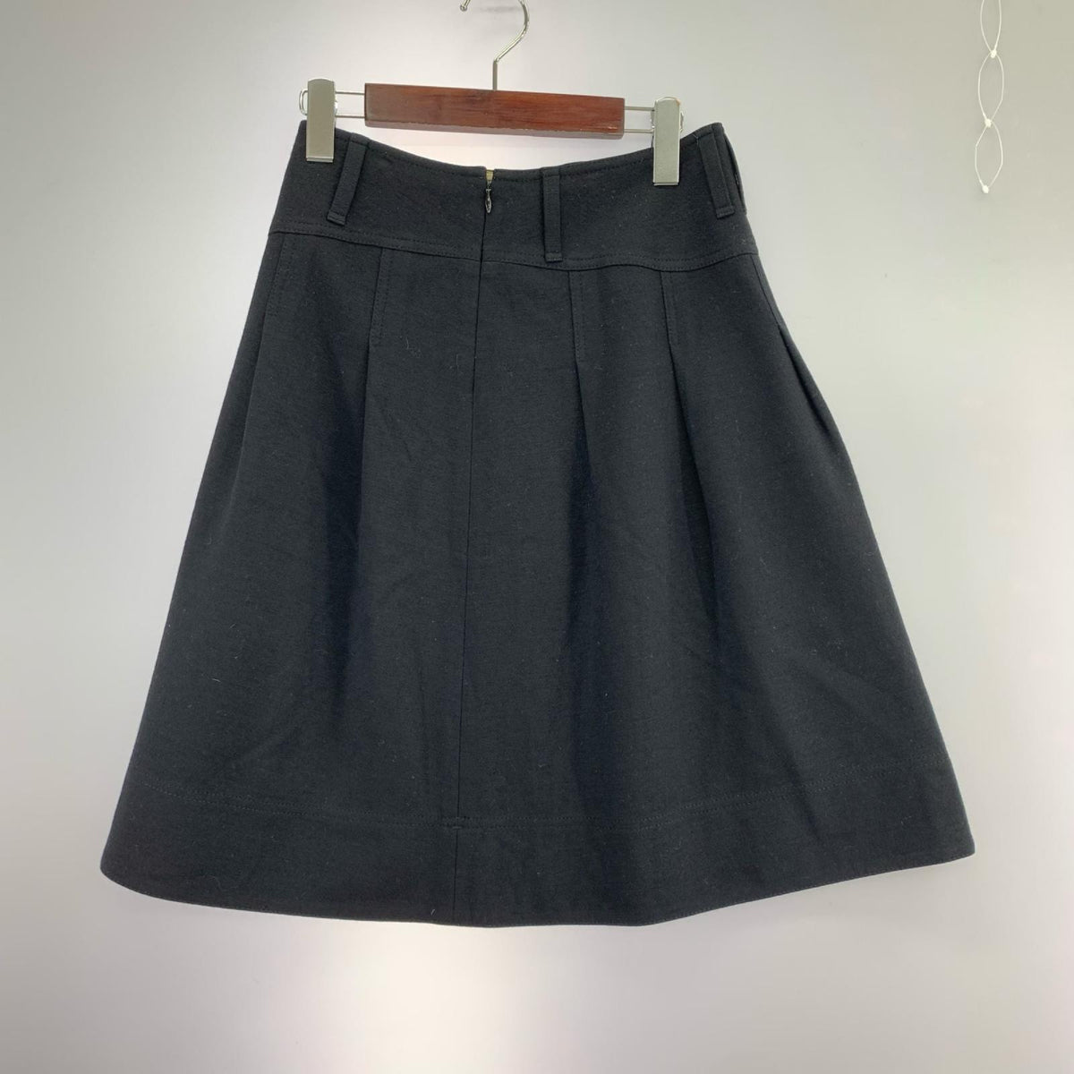スカート BURBERRY LONDON Wool Pleatsskirt 40 BLK 40 ブラック