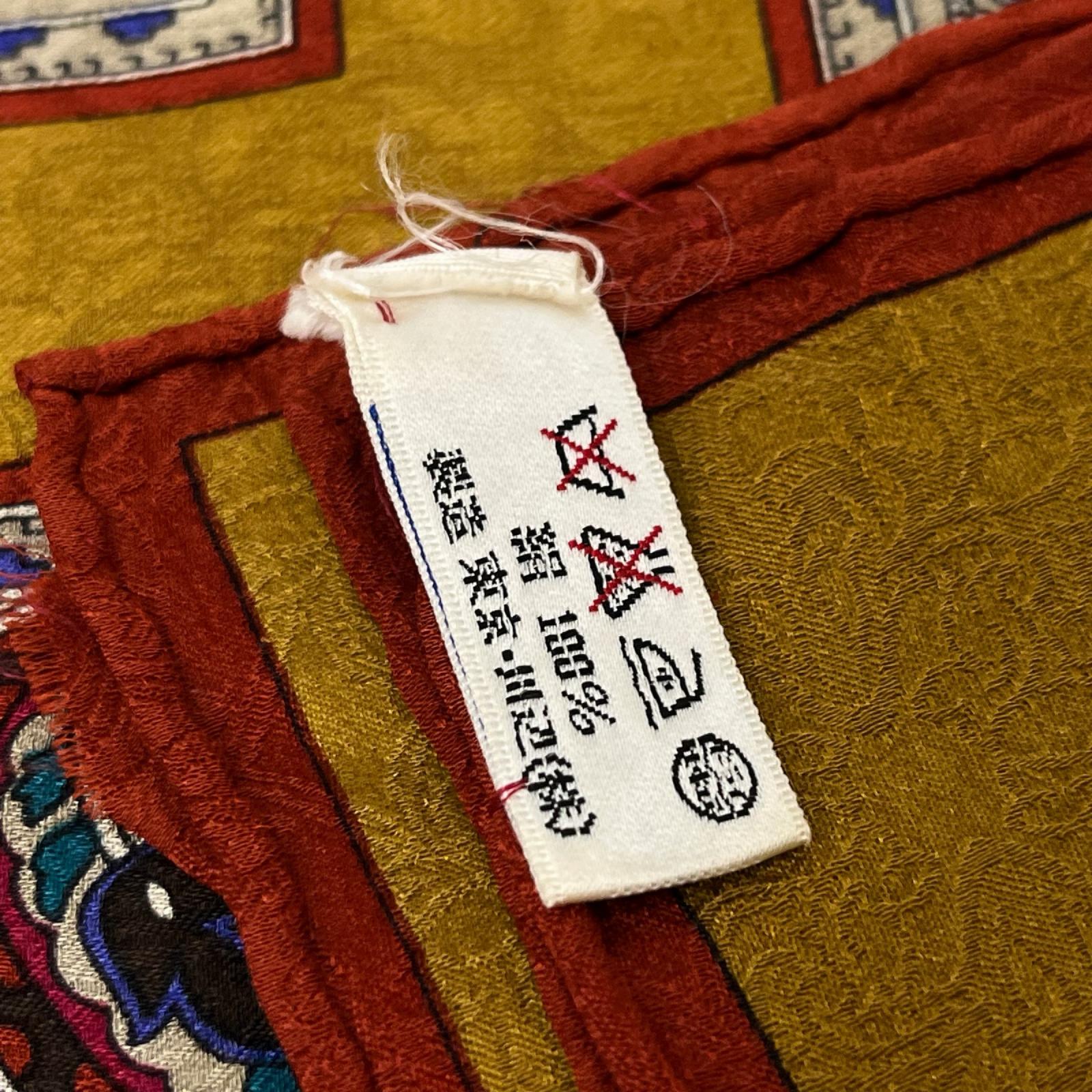 YVES SAINT LAURENT ﾍﾟｲｽﾞﾘｰ柄 ｼﾙｸｽｶｰﾌ