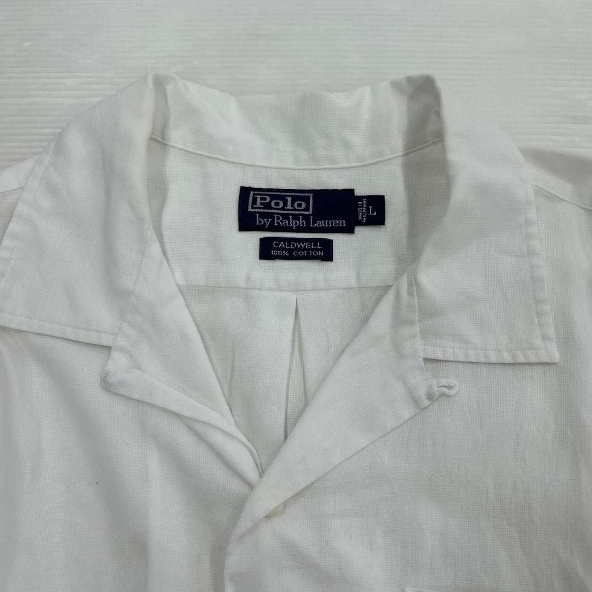 半袖シャツ CALD WELL 白 (Ｌ) L ホワイト
