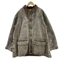 ジャケット 00s ﾗﾝﾁｺｰﾄ ｸﾞﾚｰ 2XL ブラウン