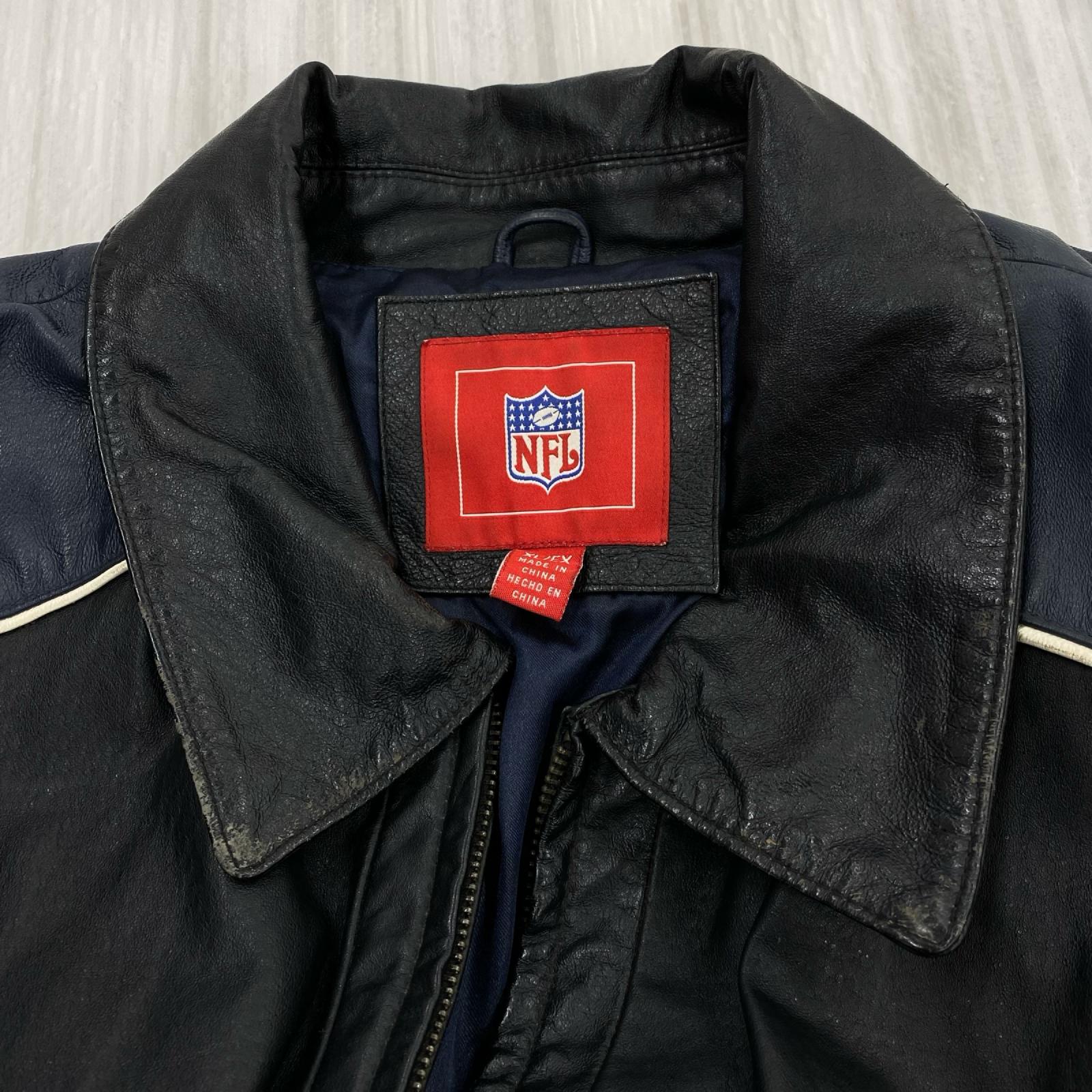 レザージャケット NFL ﾀﾞﾗｽ・ｶｳﾎﾞｰｲｽﾞ SUPER BOWL ﾚｻﾞｰｽﾀｼﾞｬﾝ ブラック