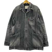 デニムジャケット levis カバーオール ﾌﾞﾗｯｸ L ブラック
