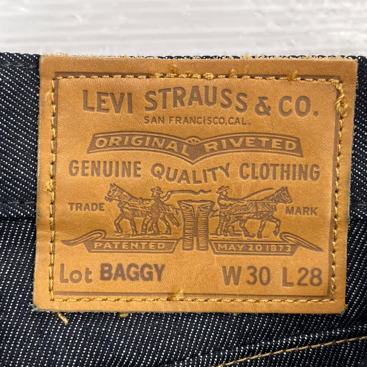 デニムパンツ EDIFICE別注 BAGGY TWISTED BELTED DENIM -30