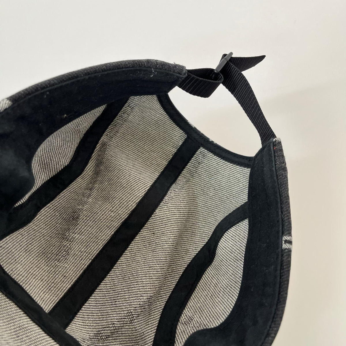 キャップ Logo Stripe Jacqurd Denim Camp Cap ブラック