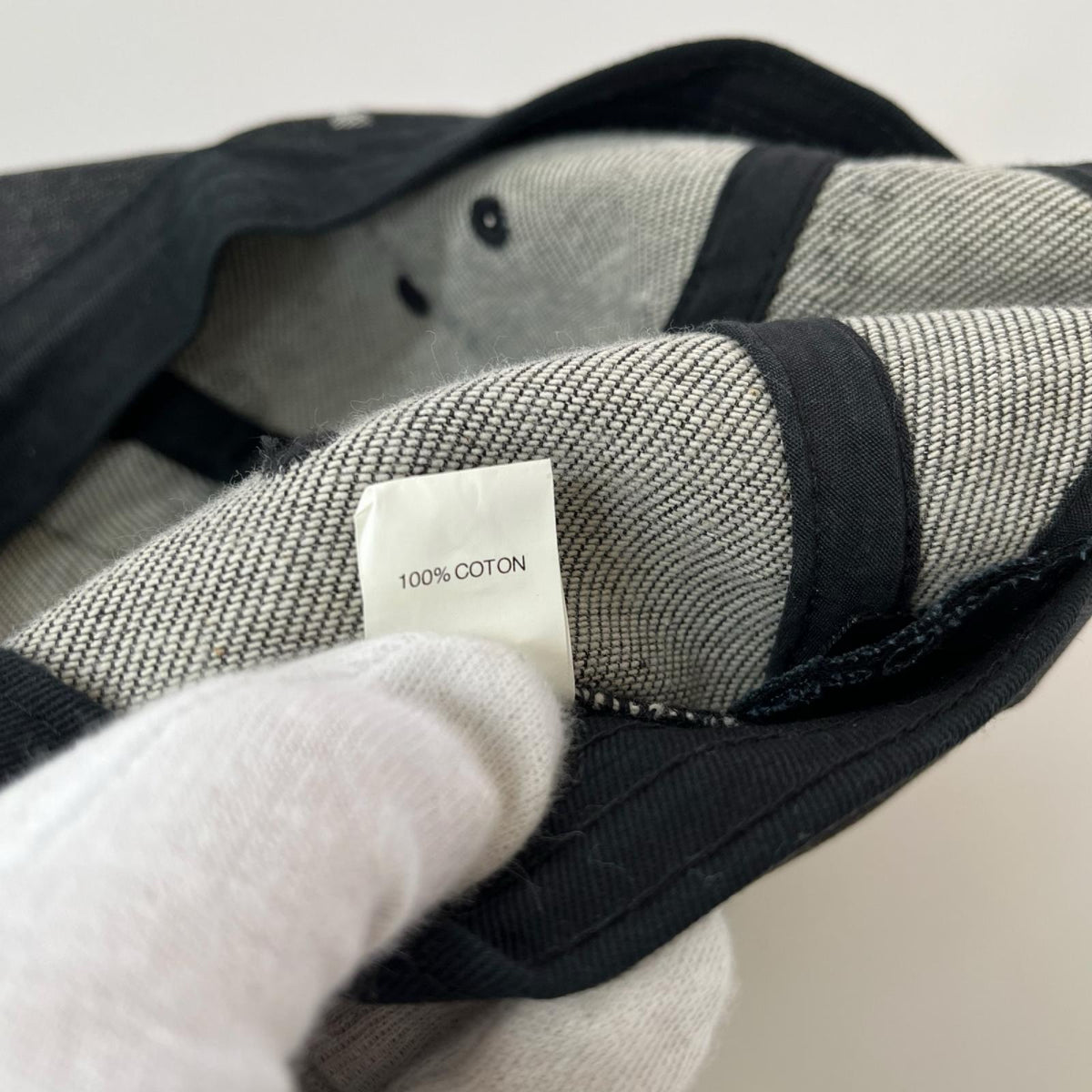 キャップ Logo Stripe Jacqurd Denim Camp Cap ブラック