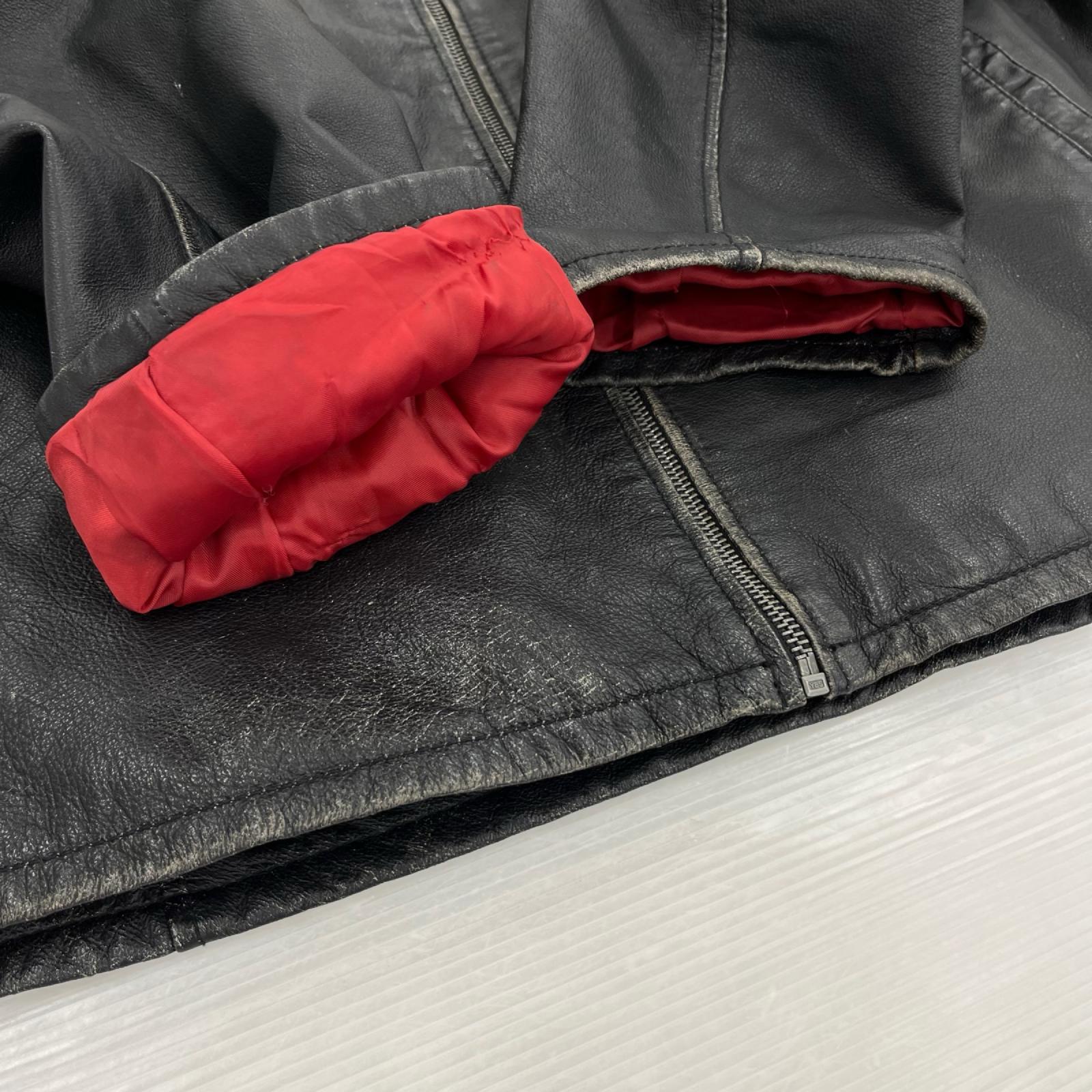 ジャケット WILSONS LEATHER製 シングルライダースジャケット BLK (XL) グッドエイジング ブラック
