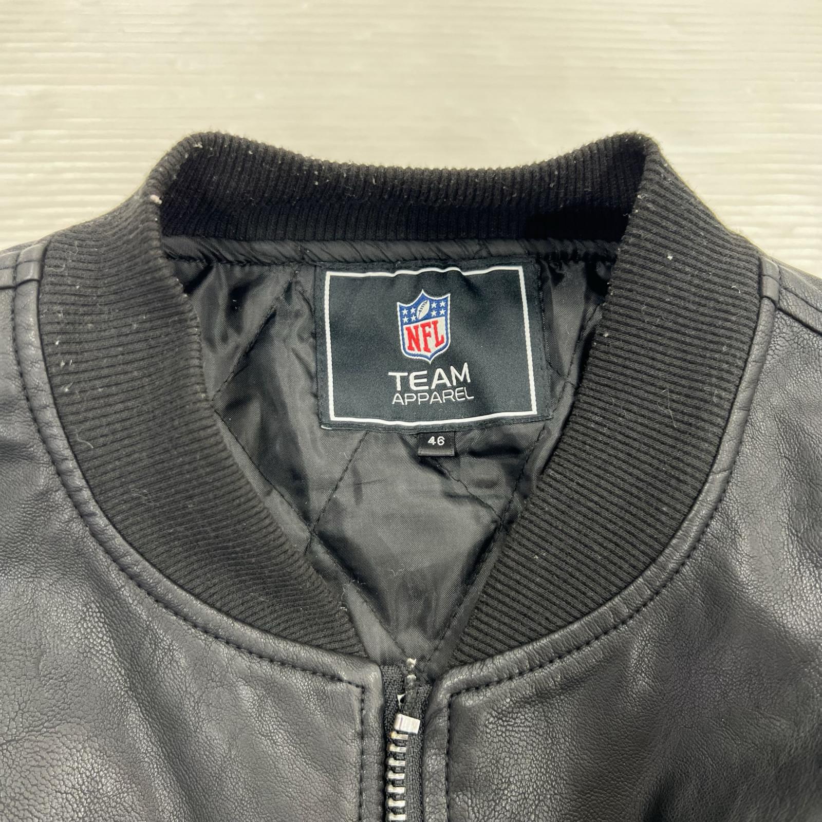 ジャケット NFL RAIDERS ﾌｪｲｸﾚｻﾞｰﾌﾞﾙｿﾞﾝ ﾌﾞﾗｯｸ 46 ブラック
