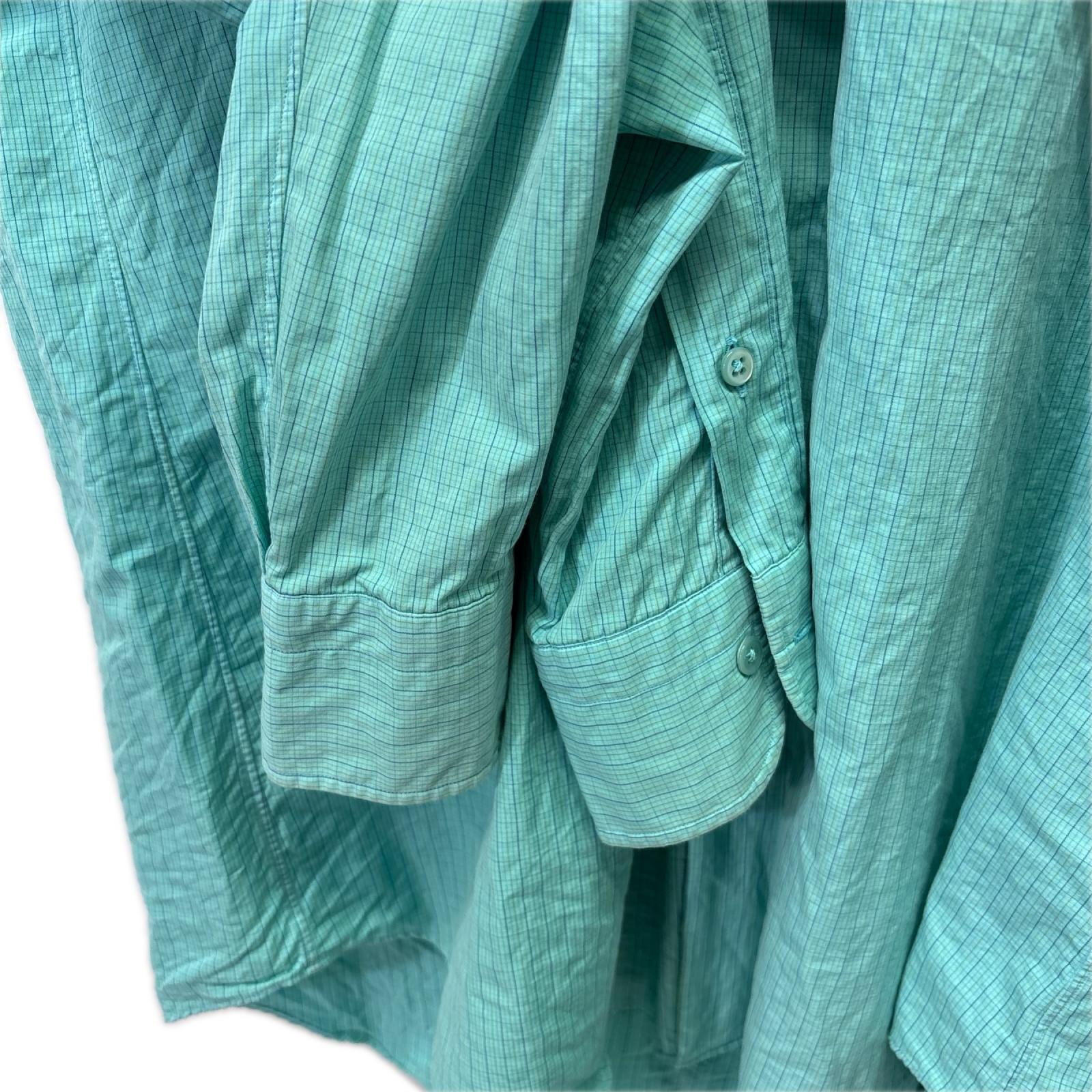 長袖シャツ 26SS SHORT POINT tattersall グリーン