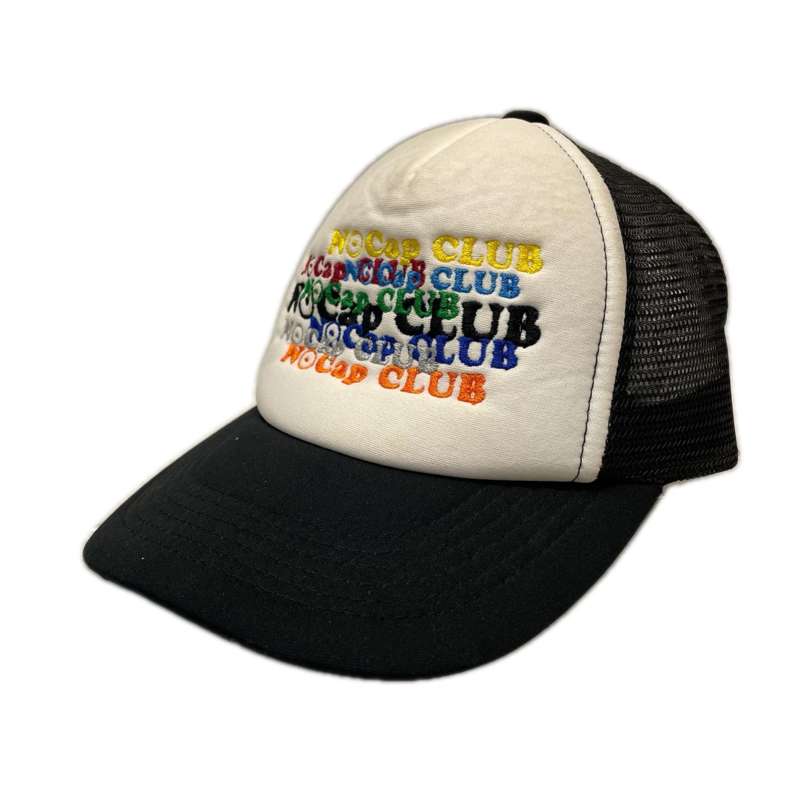 キャップ NO CAP CLUB ロゴ刺繍　メッシュキャップ フリー ブラック