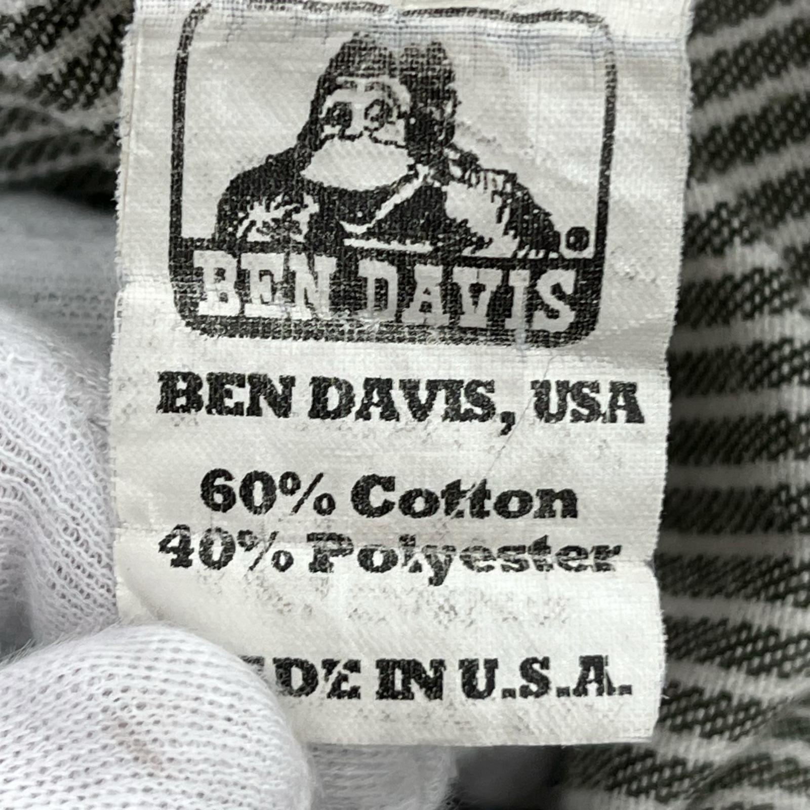 半袖シャツ 90s BEN DAVIS ﾋｯｺﾘｰﾊｰﾌｼﾞｯﾌﾟｼｬﾂ (M) M カーキ