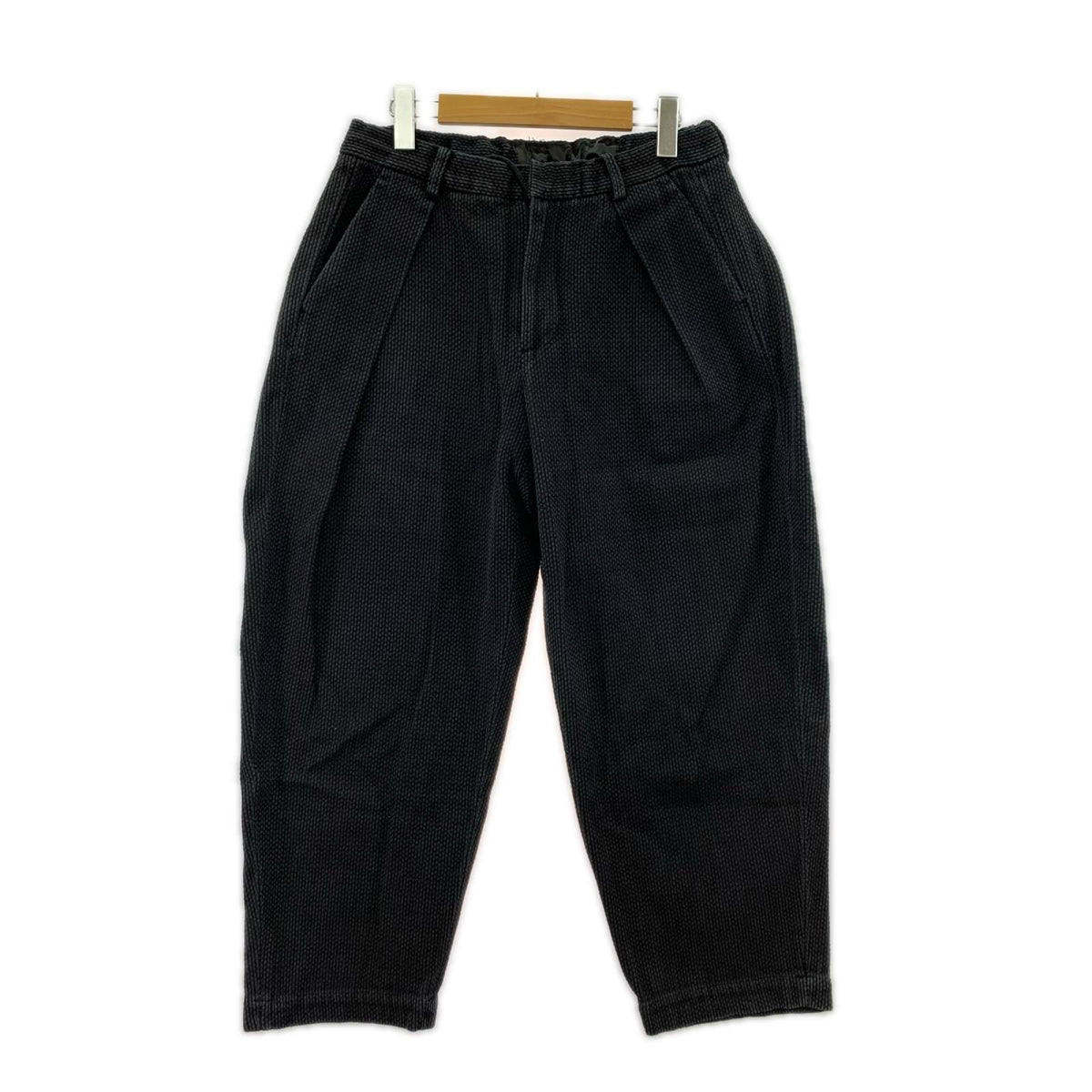 パンツ COLINA Sashiko W-tuck Pants 刺し子ﾊﾟﾝﾂ S 黒 S ブラック