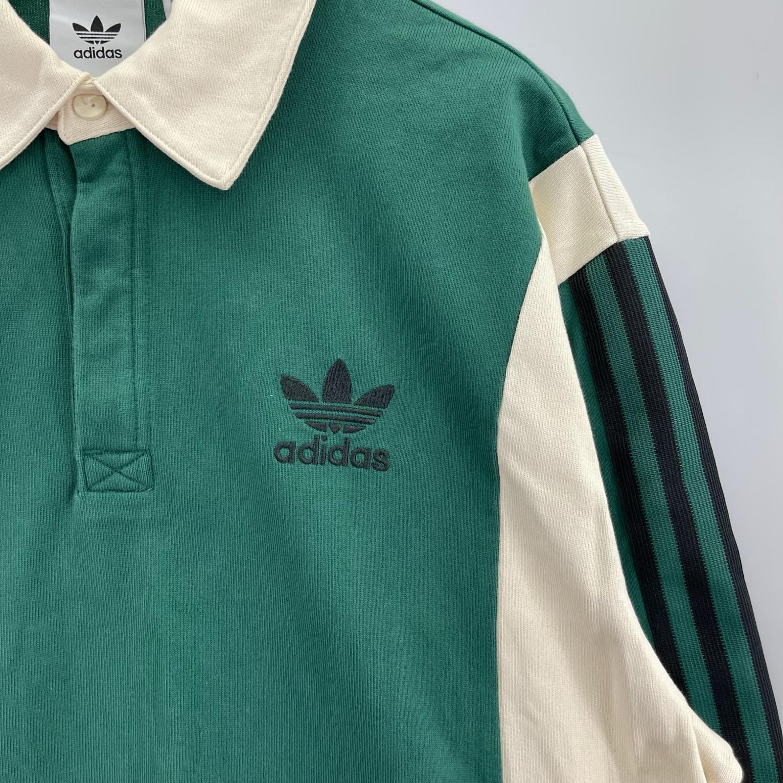 長袖Ｔシャツ adidas ﾄﾚﾌｫｲﾙﾗｶﾞｰｼｬﾂ IU0210 緑 (L) L グリーン