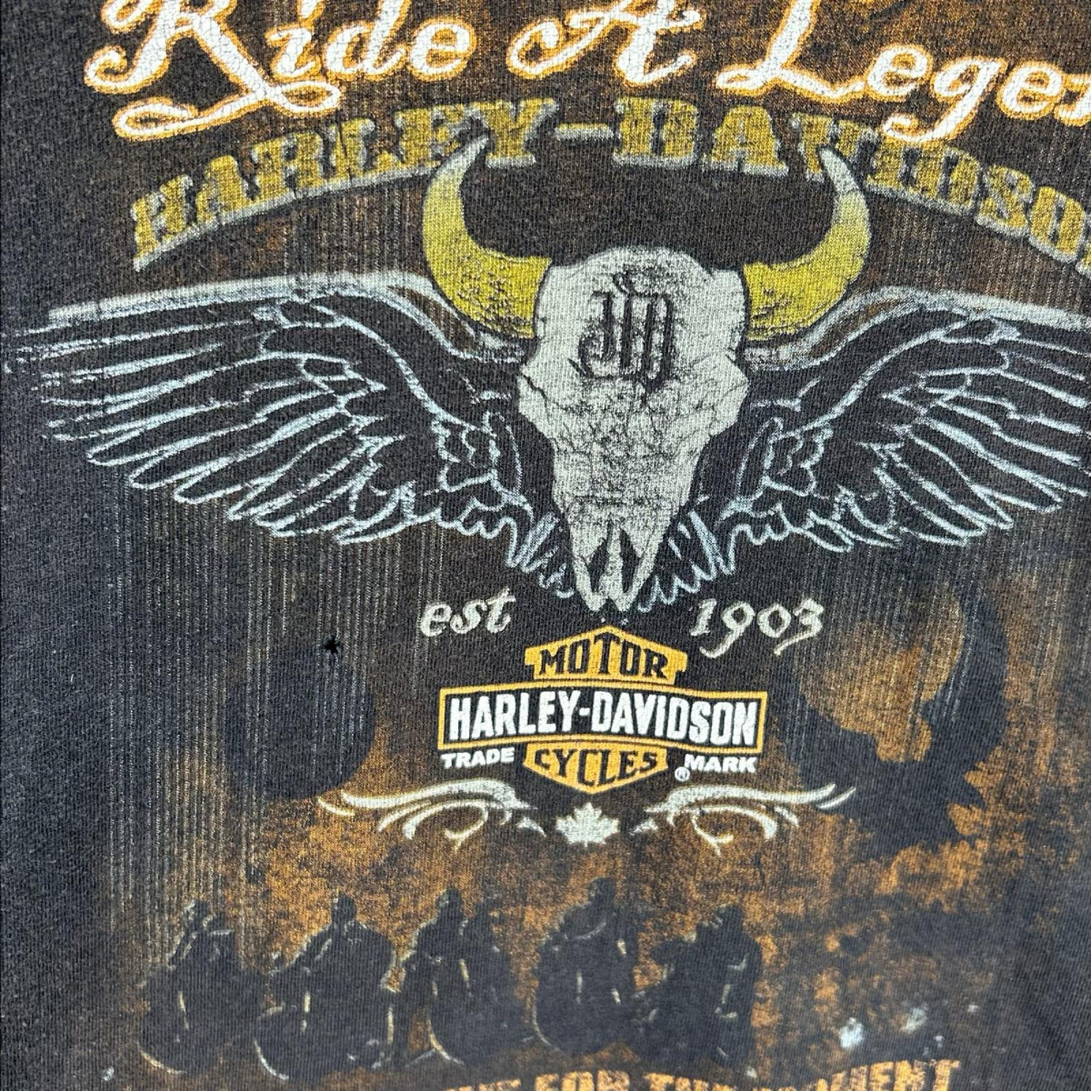 半袖Ｔシャツ 00s/Ride A Legend/XL/ﾌﾞﾗｯｸ ブラック