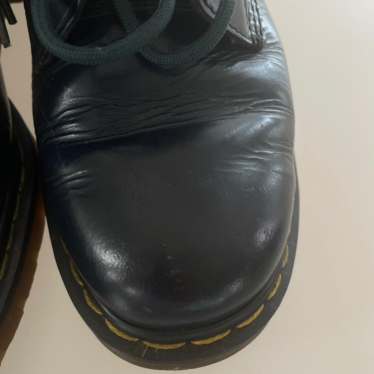 ブーツ Dr.Martens 8ﾎｰﾙﾌﾞｰﾂ 1460 紺 (UK9) ブラック