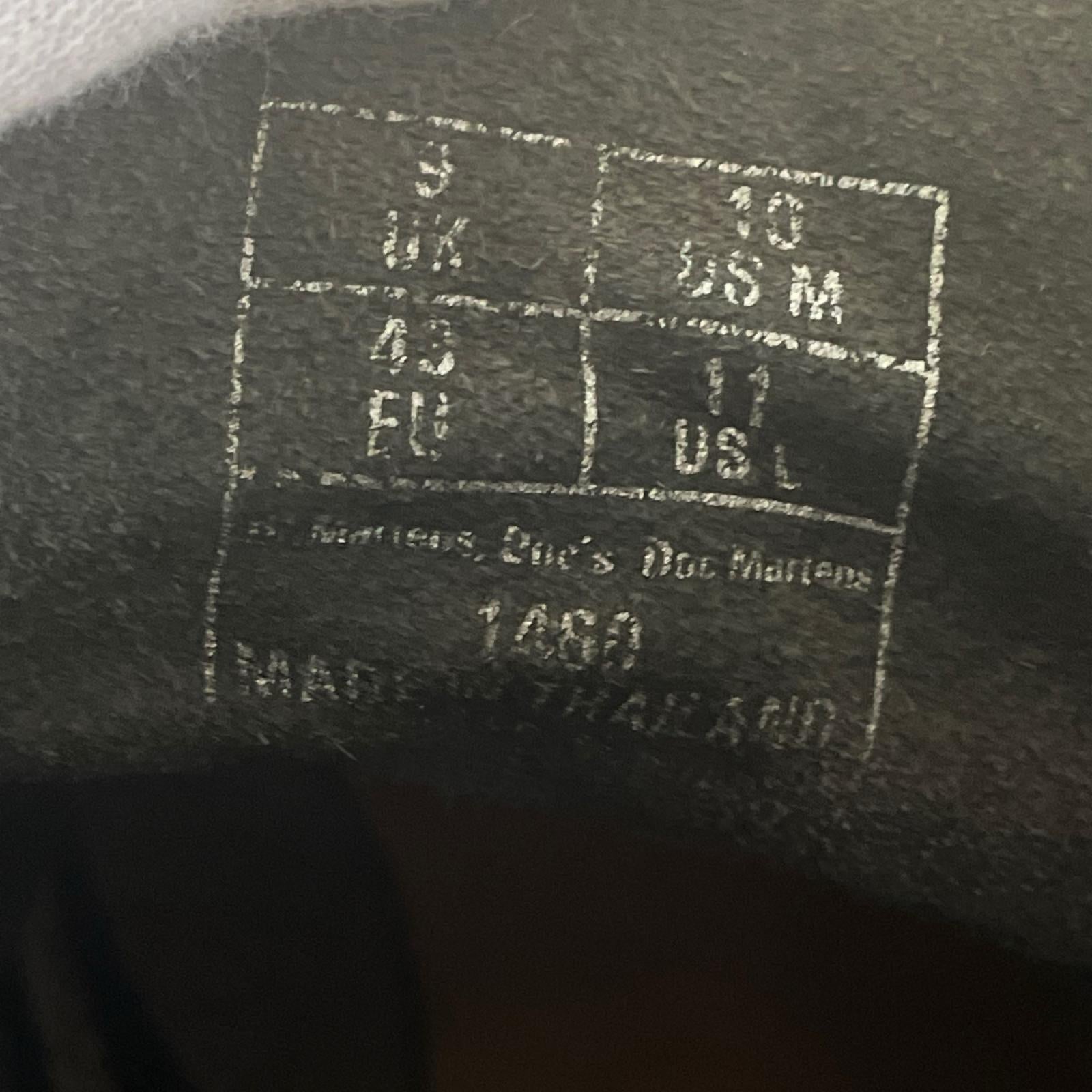 ブーツ Dr.Martens 8ﾎｰﾙﾌﾞｰﾂ 1460 紺 (UK9) ブラック