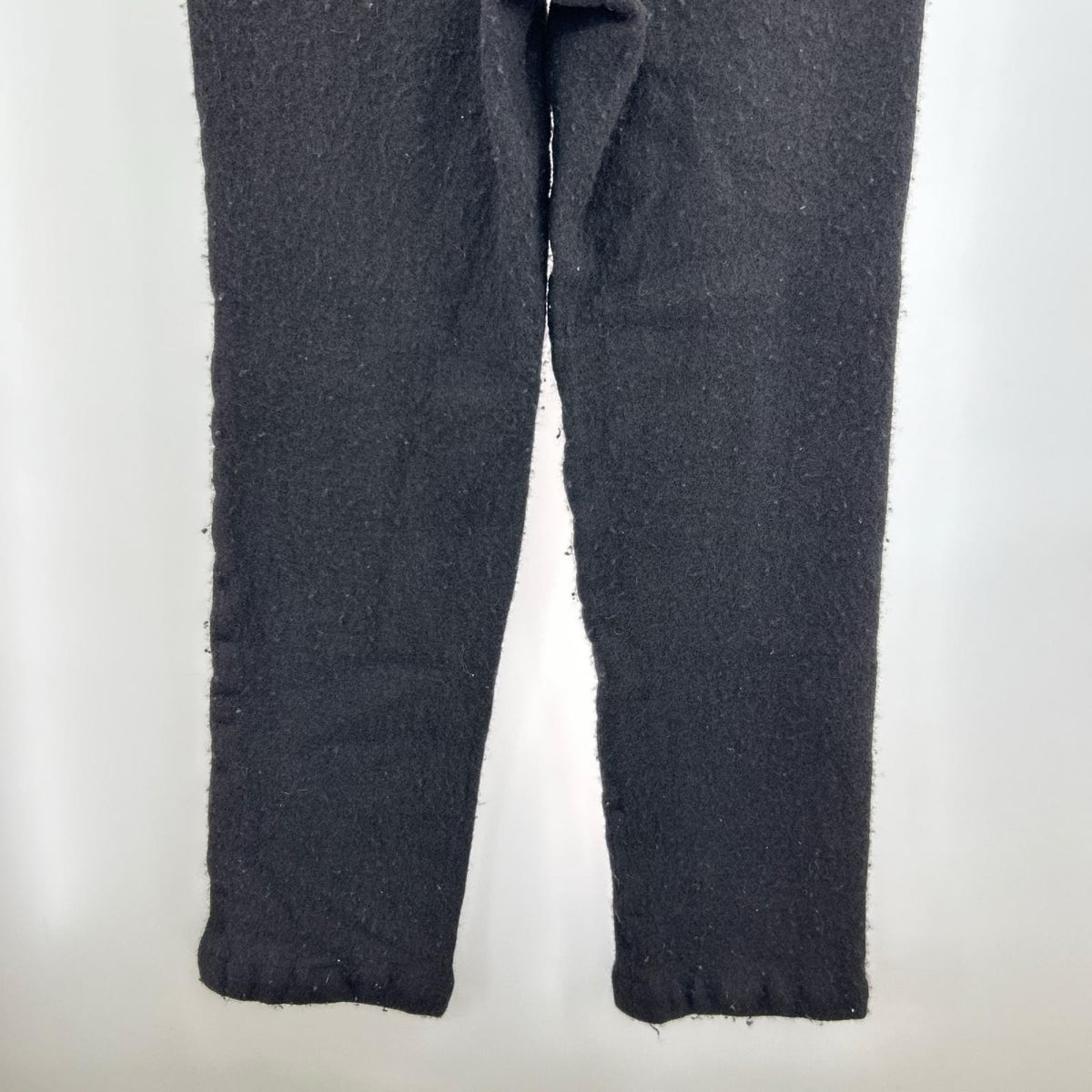 パンツ HOMME PLUS 22AW ノマド期 ウール縮絨スラックスパンツ L ブラック