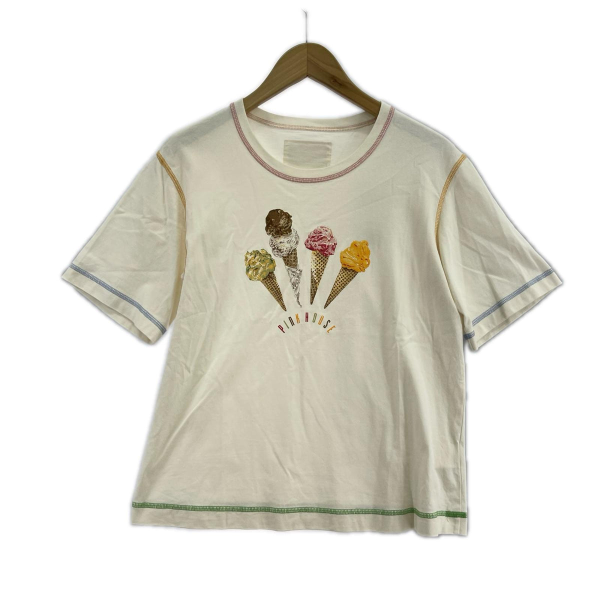 半袖Ｔシャツ PINK HOUSE S/STee ｱｲｽｸﾘｰﾑ ﾍﾞｰｼﾞｭ (1) ベージュ