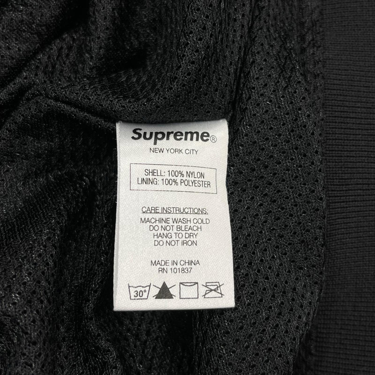パーカー Supreme 14ss mesh pocket pullover 黒 (M) M ブラック