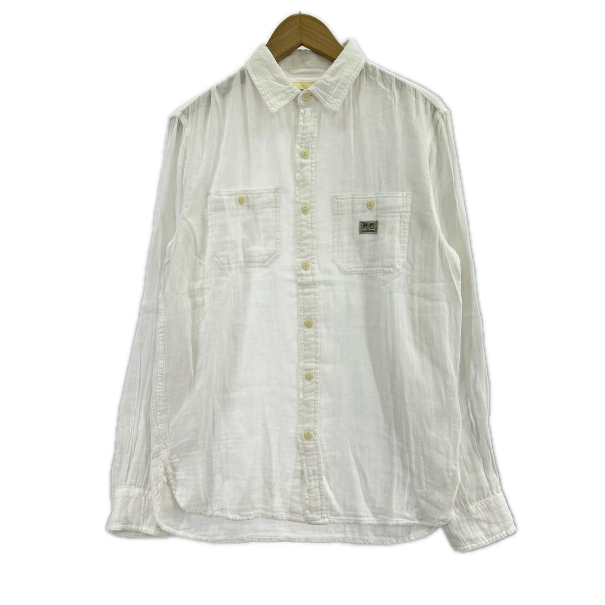 長袖シャツ DENIM ＆ SUPPLY cotton gauze shirt S WHT S ホワイト
