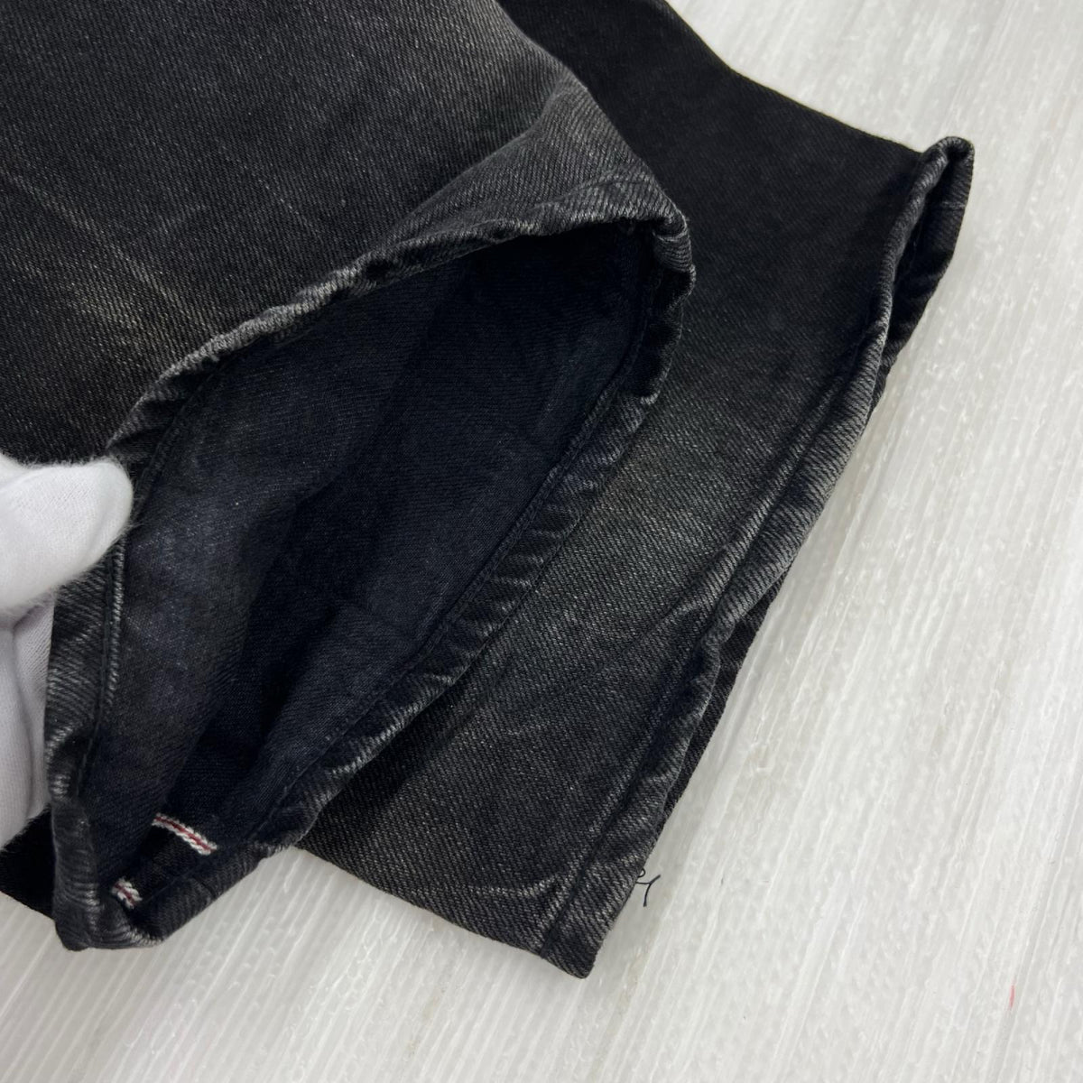 デニムパンツ Supreme 24FW DISTRESSED LOOSE FIT SELVEDGE JEAN ﾌﾞﾗｯｸﾃﾞﾆﾑ 32 ﾌﾞﾗｯｸ ブラック