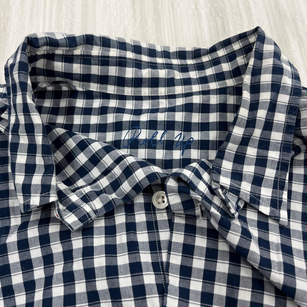 長袖シャツ ROLL UP SHIRT ｷﾞﾝｶﾞﾑﾁｪｯｸ (L) L