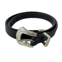 その他アクセサリー Tory Leather MADE IN THE USA ナロー レザーベルト 30 ブラック