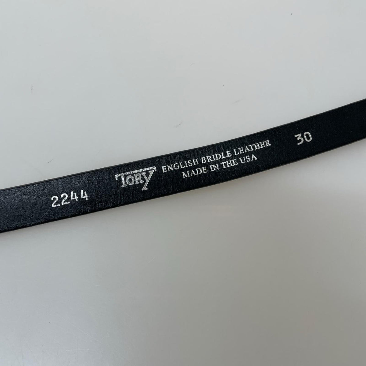 その他アクセサリー Tory Leather MADE IN THE USA ナロー レザーベルト 30 ブラック