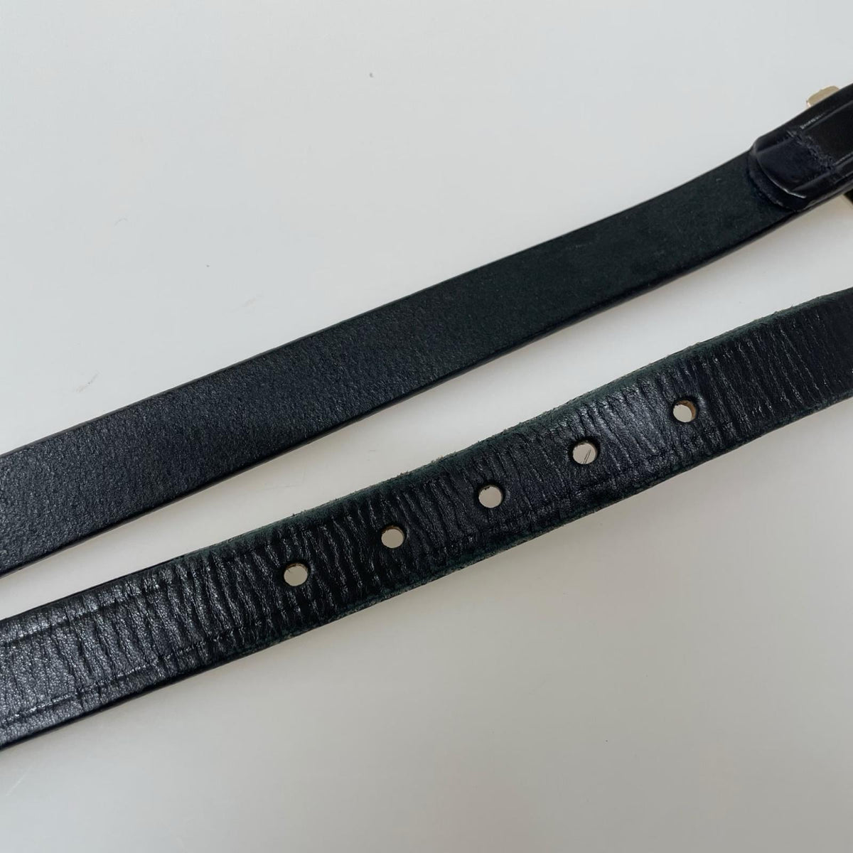 その他アクセサリー Tory Leather MADE IN THE USA ナロー レザーベルト 30 ブラック