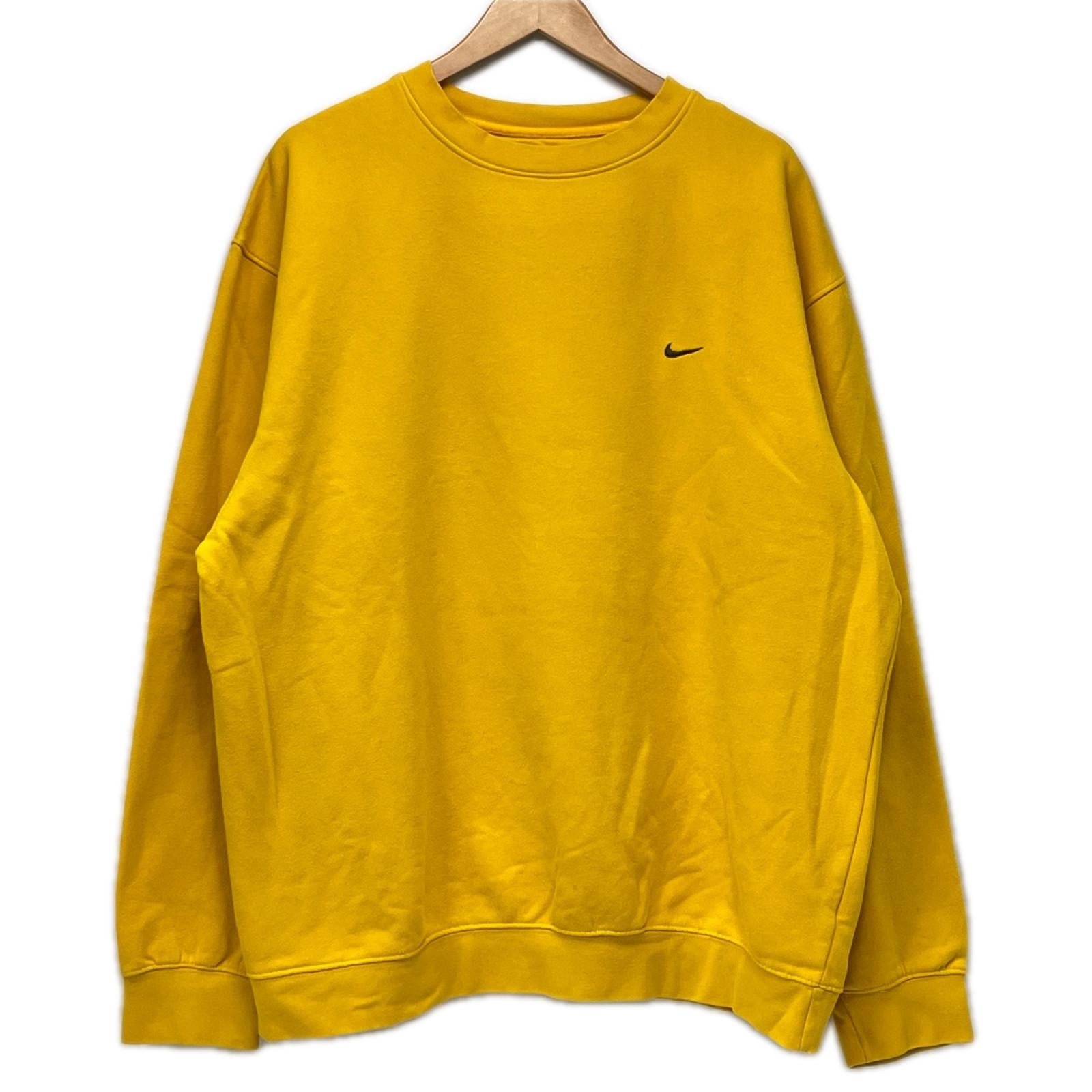 スウェット NIKE 00s ﾄﾙｺ製 ｽｳｫｯｼｭ刺繍ｽｳｪｯﾄ XXL ｲｴﾛｰ イエロー