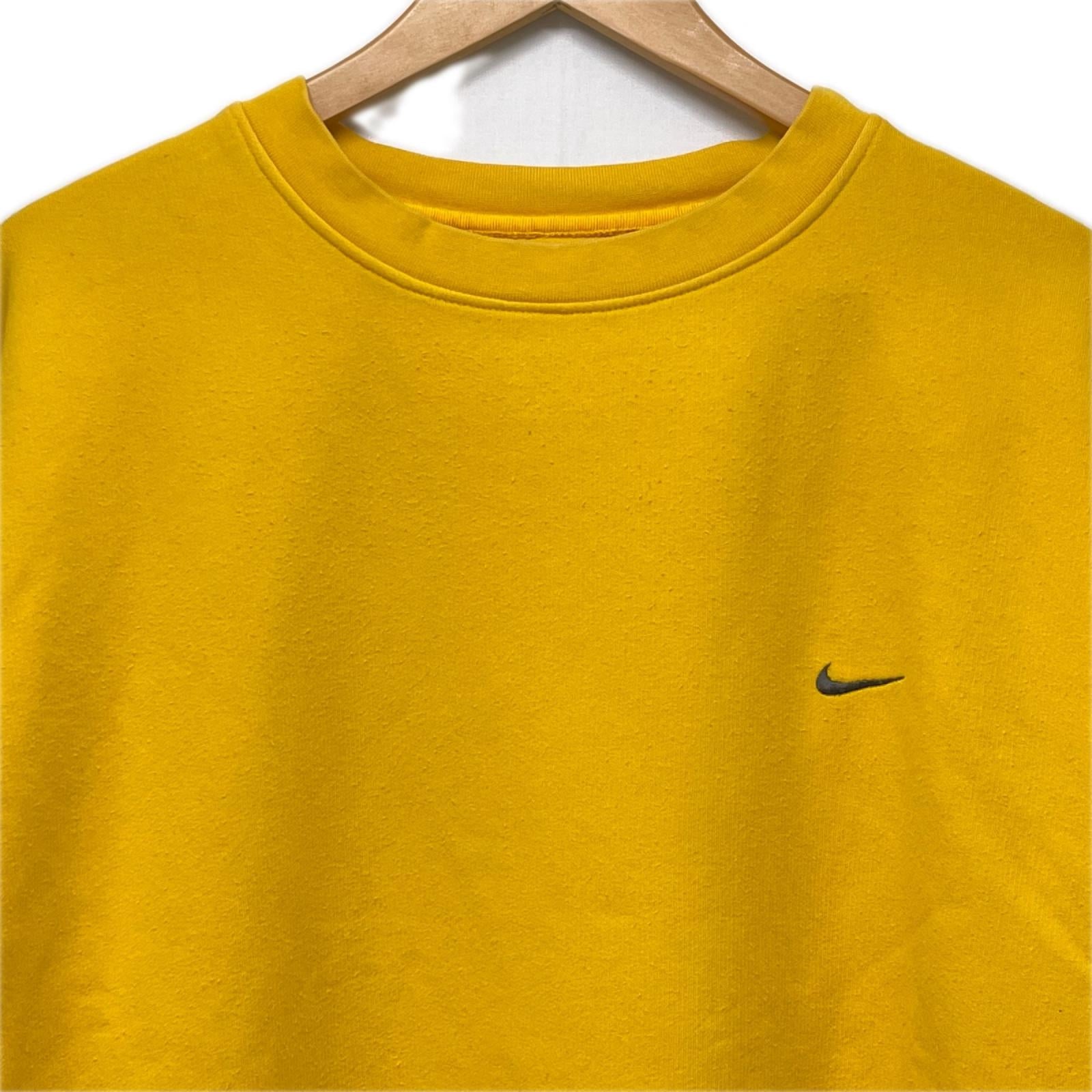 スウェット NIKE 00s ﾄﾙｺ製 ｽｳｫｯｼｭ刺繍ｽｳｪｯﾄ XXL ｲｴﾛｰ イエロー