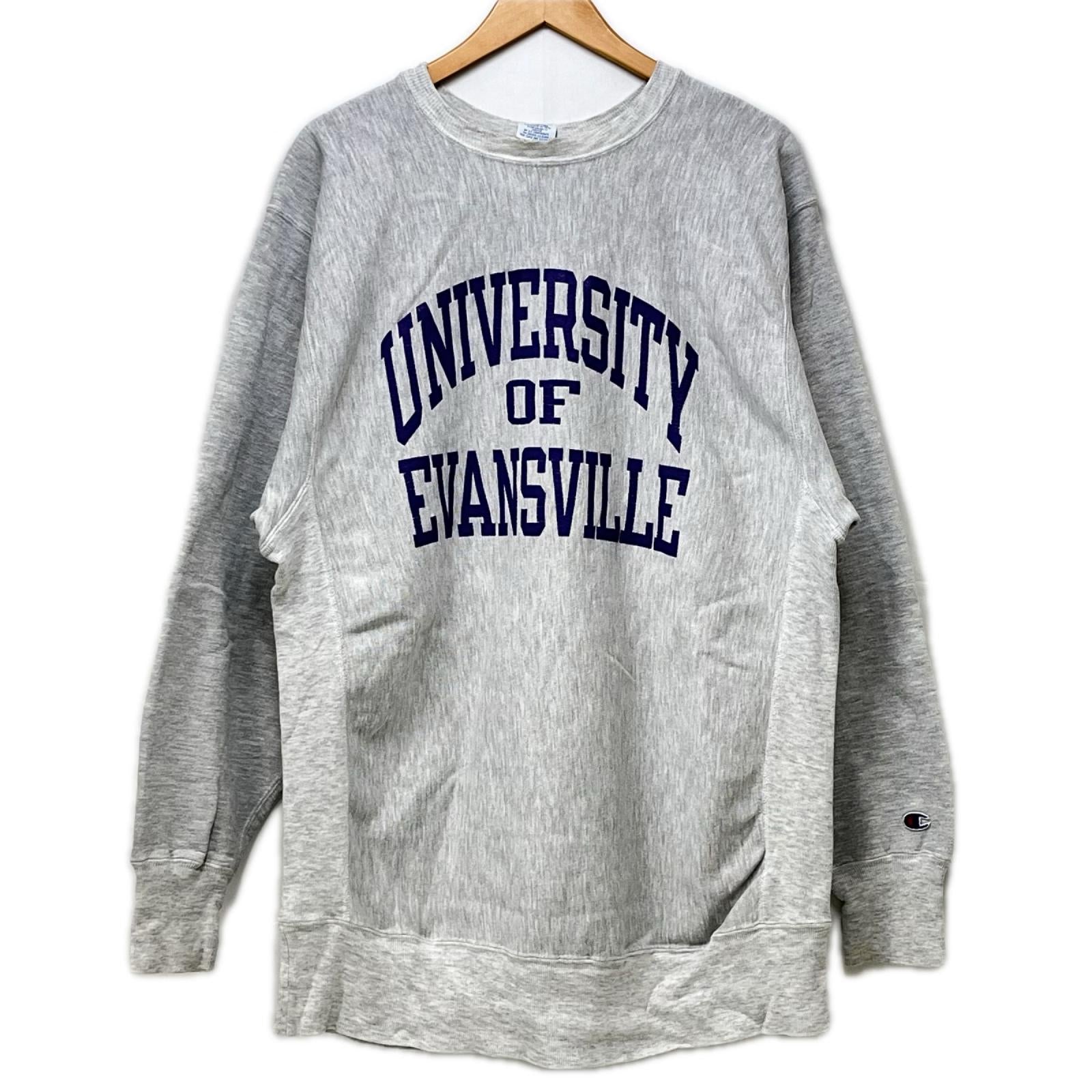 スウェット Champion 90s EVANSVILLE REVERSE WEAVE ｽｳｪｯﾄ XXL ｸﾞﾚｰ グレー