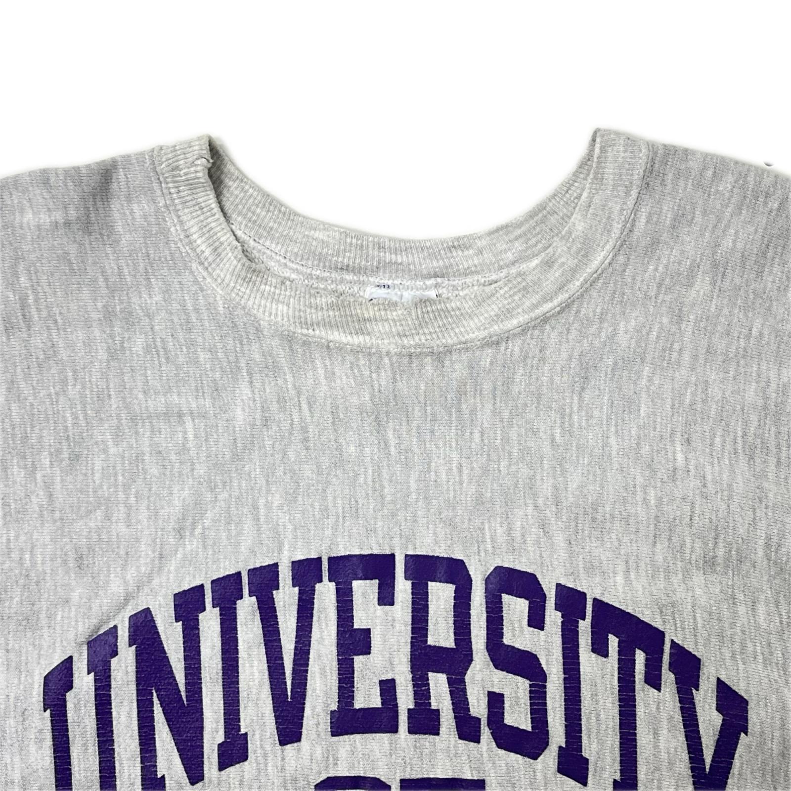 スウェット Champion 90s EVANSVILLE REVERSE WEAVE ｽｳｪｯﾄ XXL ｸﾞﾚｰ グレー