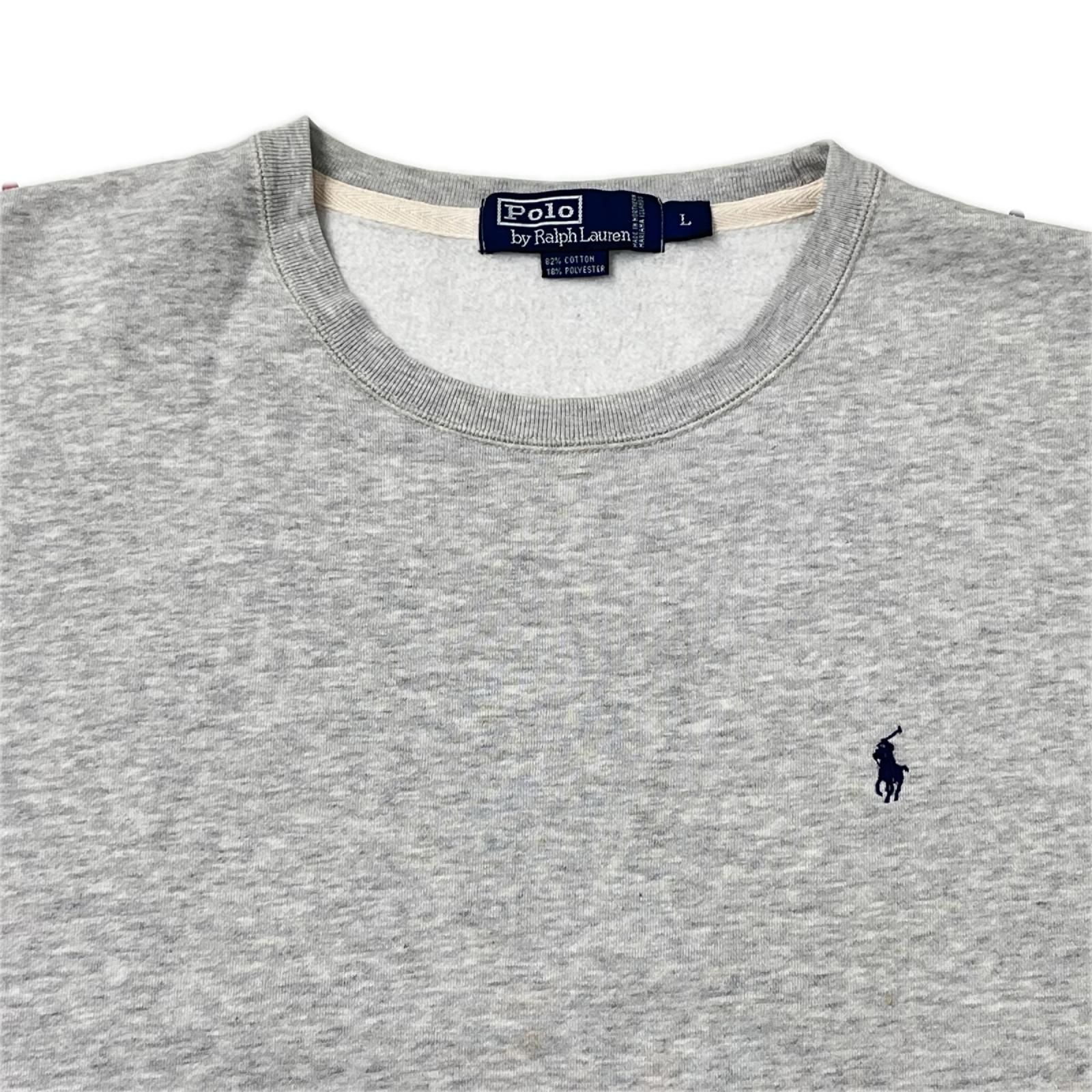 スウェット POLO RALPH LAUREN ﾎﾟﾆｰ刺繍 ｽｳｪｯﾄ L ｸﾞﾚｰ L グレー