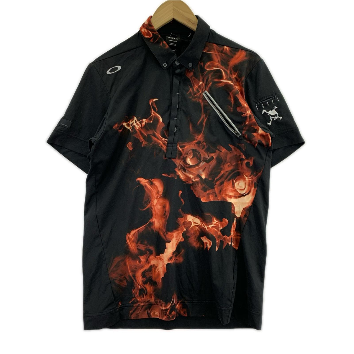 ポロシャツ Skull Burn Up Shirt L BLK L ブラック