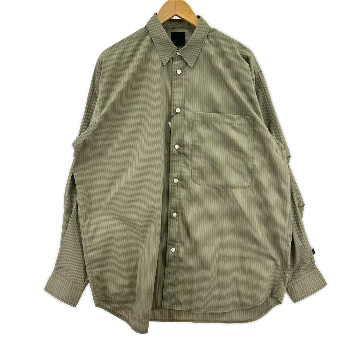 長袖シャツ TECH REGULAR STRIPE SHIRT L/S WOLF GRAY