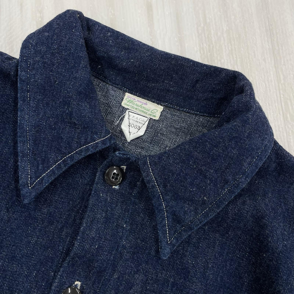長袖シャツ 1930s WPA ONE POCKET PULLOVER SHIRT 42 ネイビー
