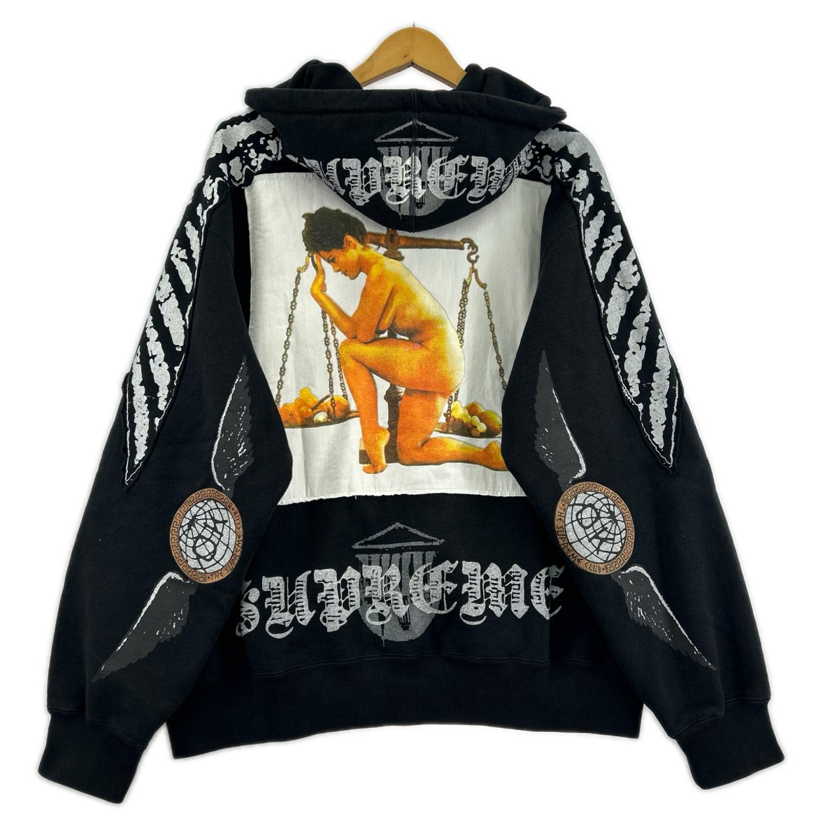 パーカー Wings Zip Up Hooded Sweatshirt （M） ﾌﾞﾗｯｸ M ブラック