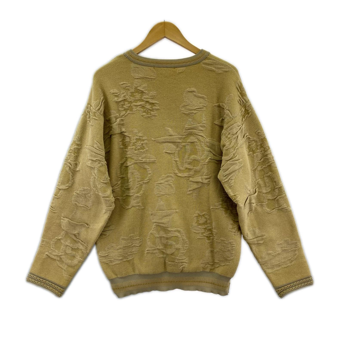 ニット ISSEY MIYAKE MEN 3D織 ｼﾞｬｶﾞｰﾄﾞﾆｯﾄ 2 ﾍﾞｰｼﾞｭ ベージュ