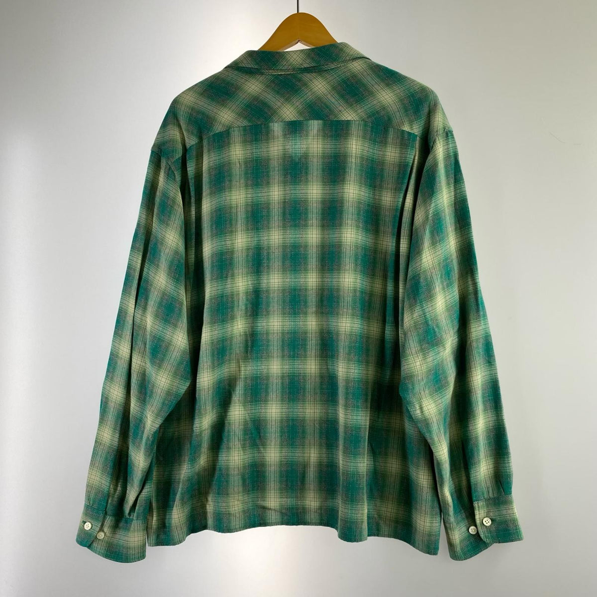 長袖シャツ ALONE　ｼｬﾄﾞｰﾁｪｯｸｼｬﾂ　ｸﾞﾘｰﾝ　3 3 グリーン