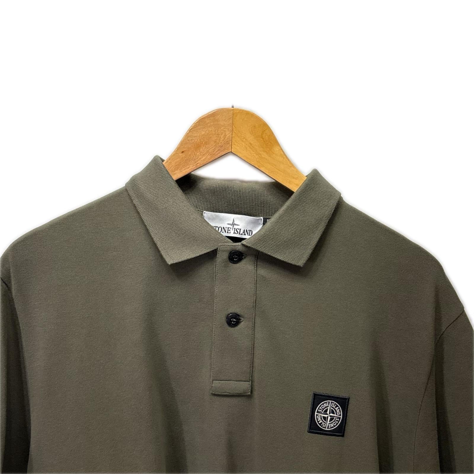 ポロシャツ LOGO-PATCH POLO SHIRT 3L カーキ