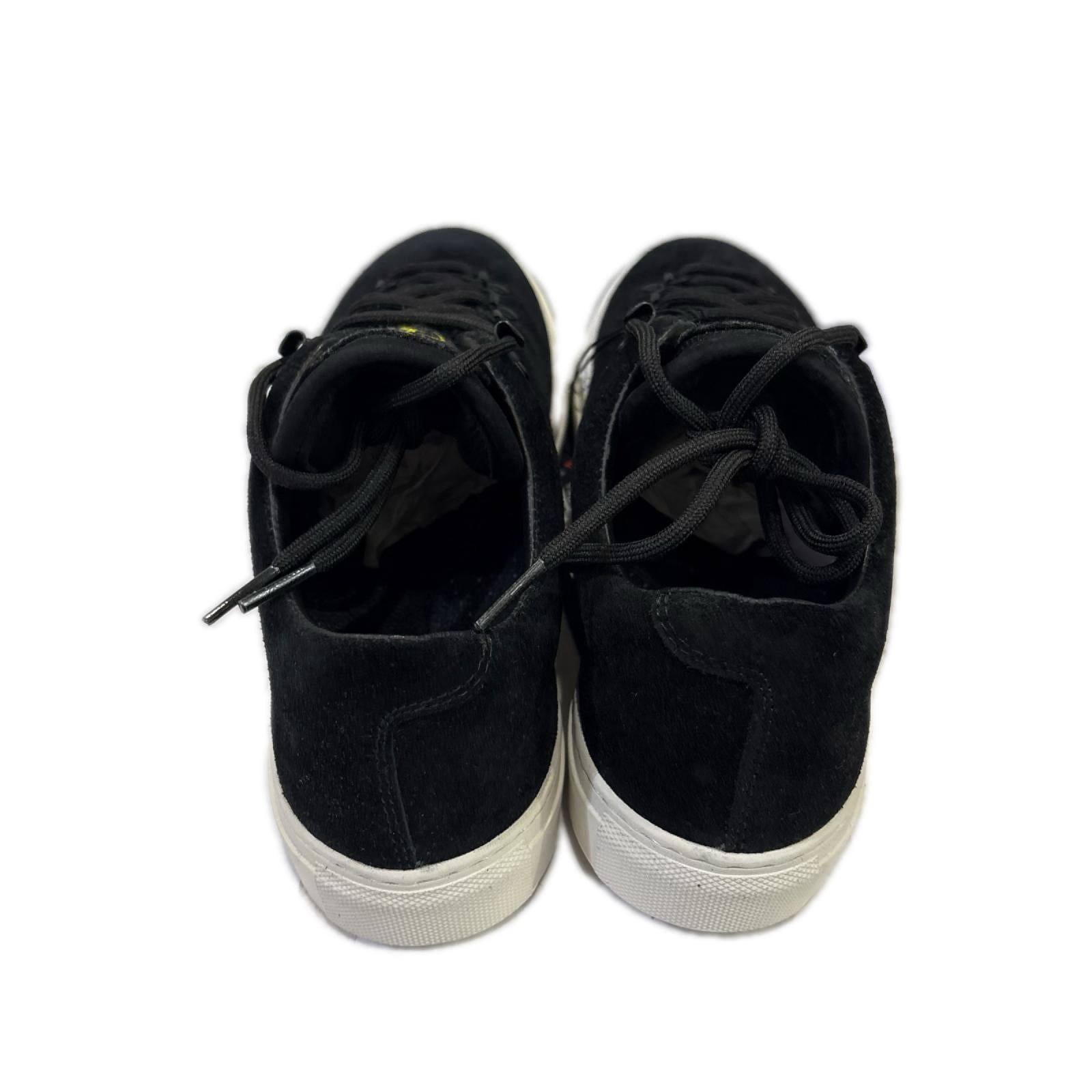 スニーカー SUEDE LEATHER LACE-UP SNEAKER 25.5cm (US7 1/2 UK7 EU41) ブラック