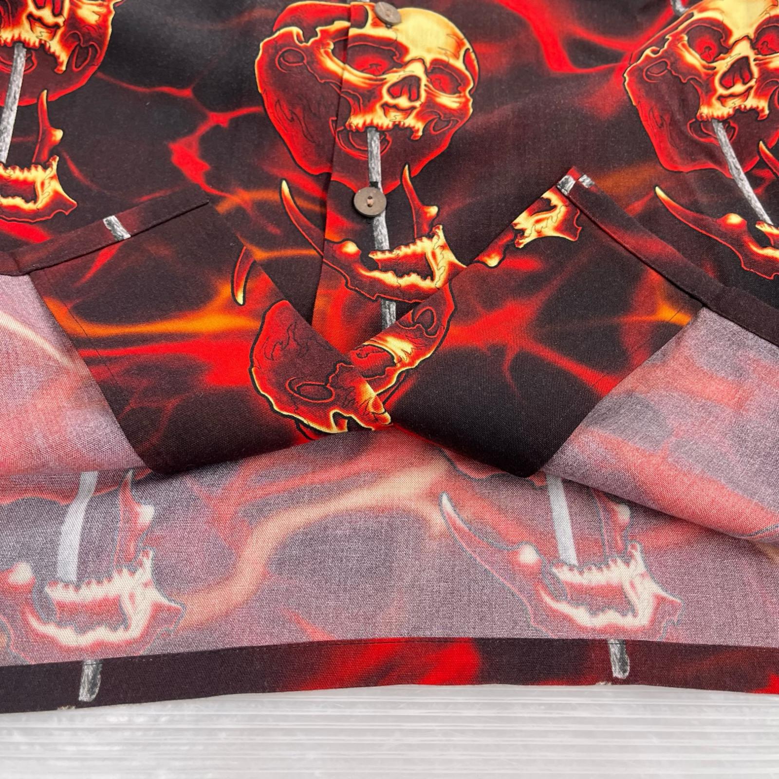 半袖シャツ 56 TATTOO STUDIO 25SS HAWAIIAN SHIRT (L) L レッド
