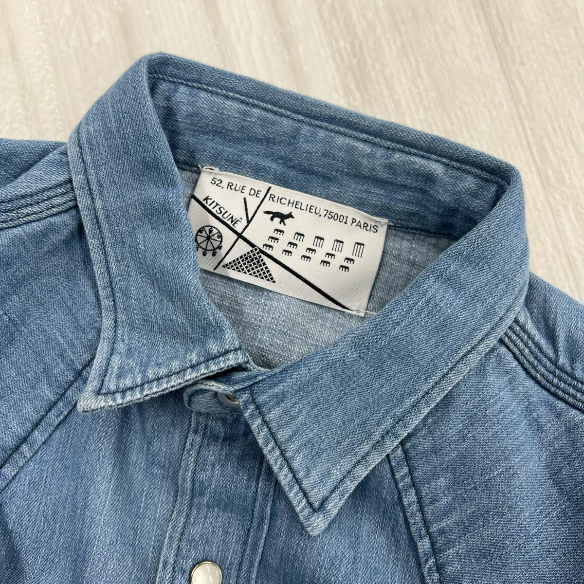 長袖シャツ MAISON KITSUNE デニムウェスタンシャツ M