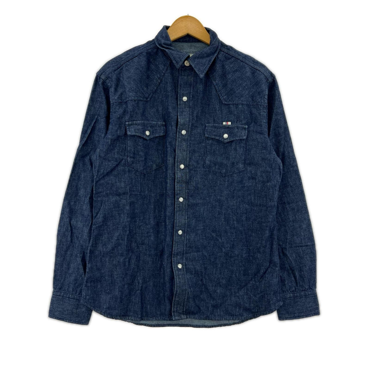長袖シャツ MAISON KITSUNE デニムウェスタンシャツ 濃紺 M