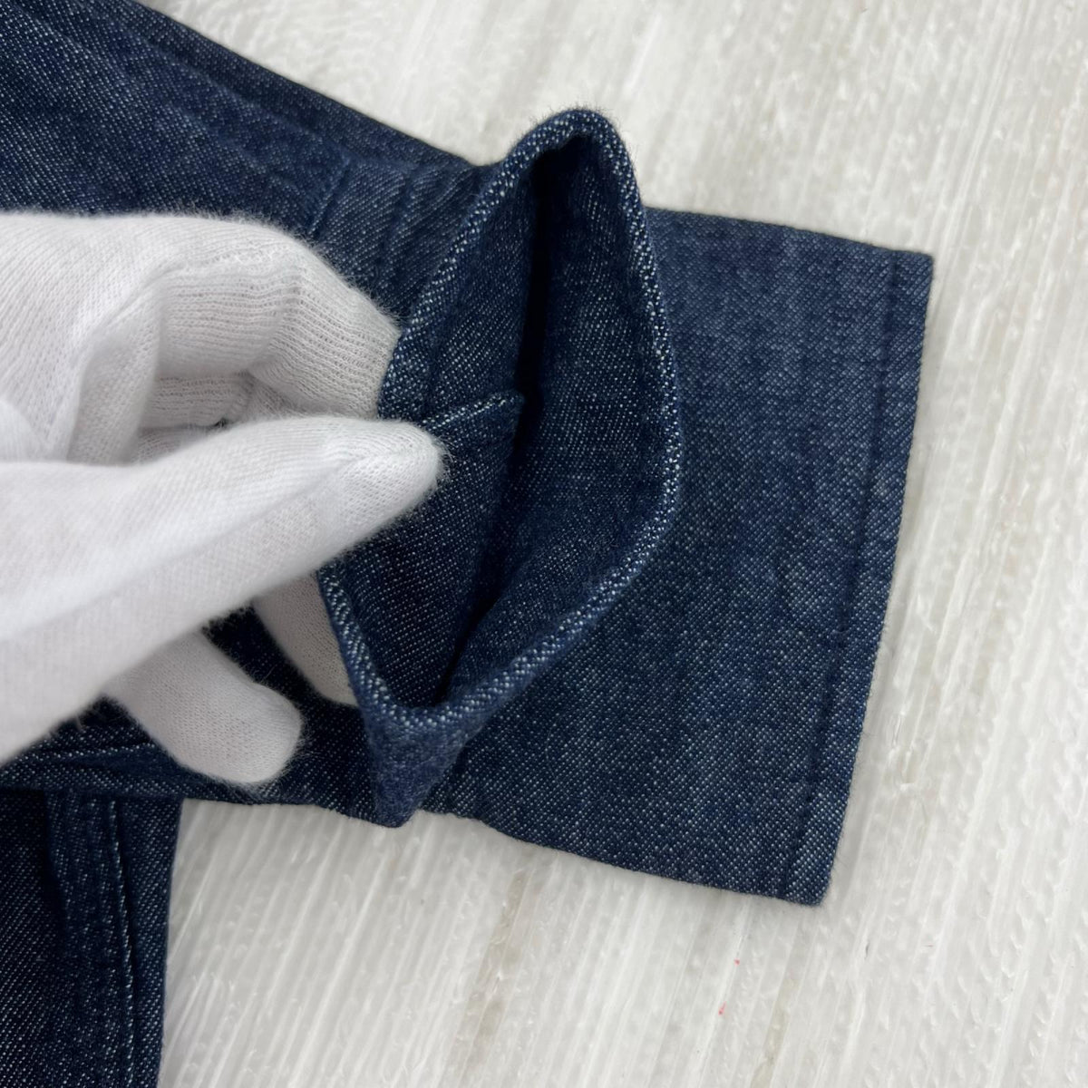 長袖シャツ MAISON KITSUNE デニムウェスタンシャツ 濃紺 M