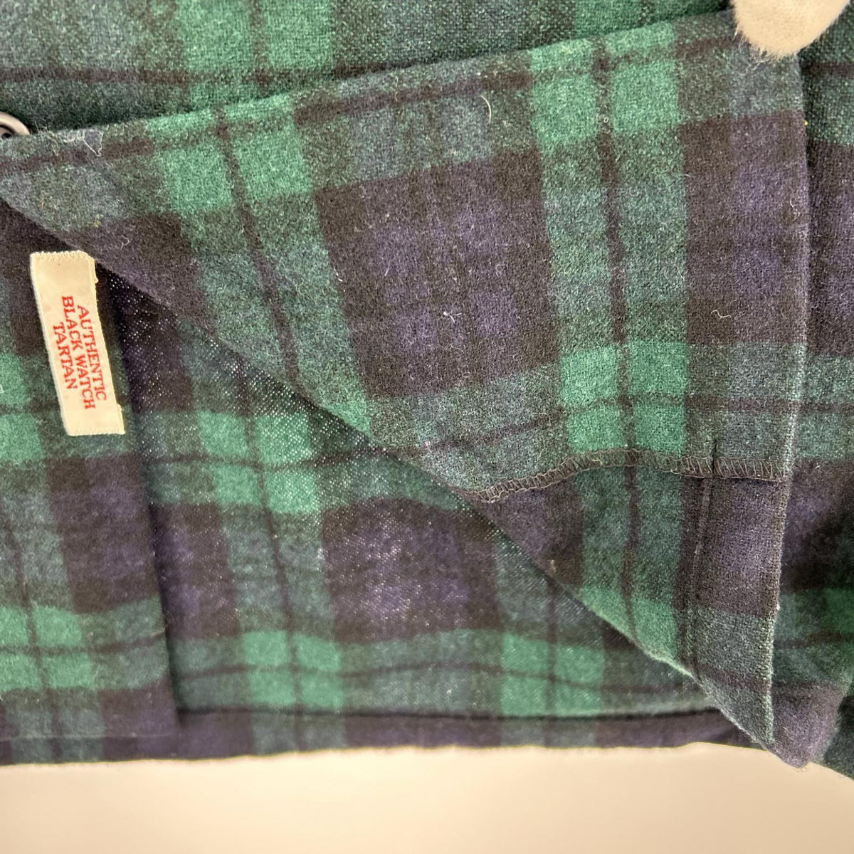 長袖シャツ 70s USA製 ﾌﾞﾗｯｸｳｫｯﾁ ｳｰﾙ ﾎﾞｰﾄﾞｼｬﾂ (L) L
