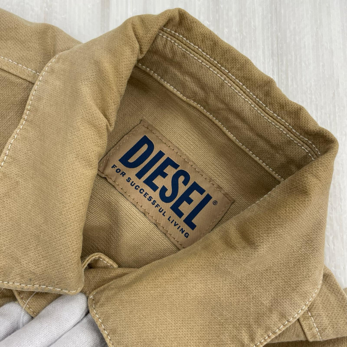 ジャケット 首元変色あり S ベージュ