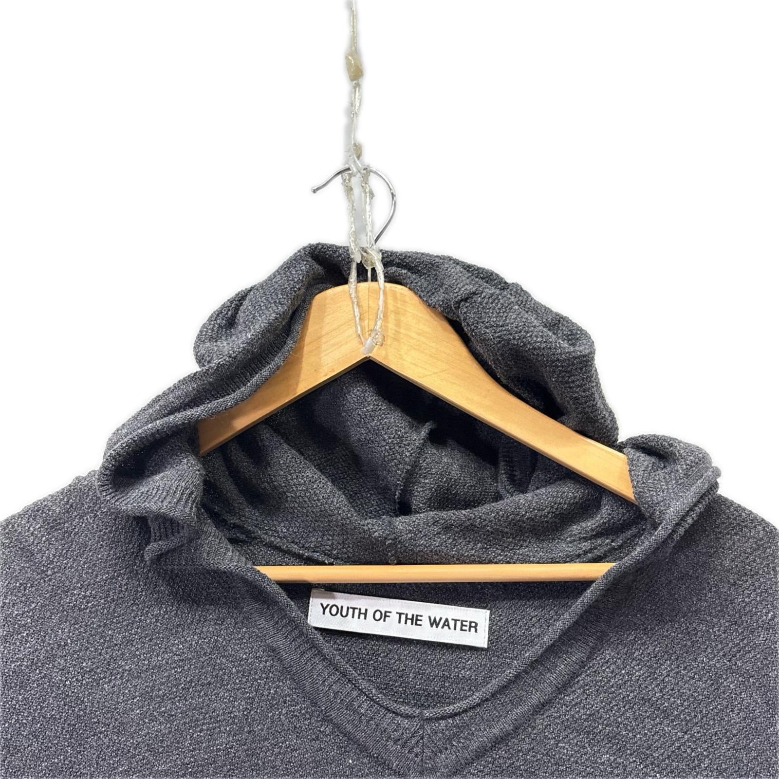 パーカー HOOD KNIT S グレー
